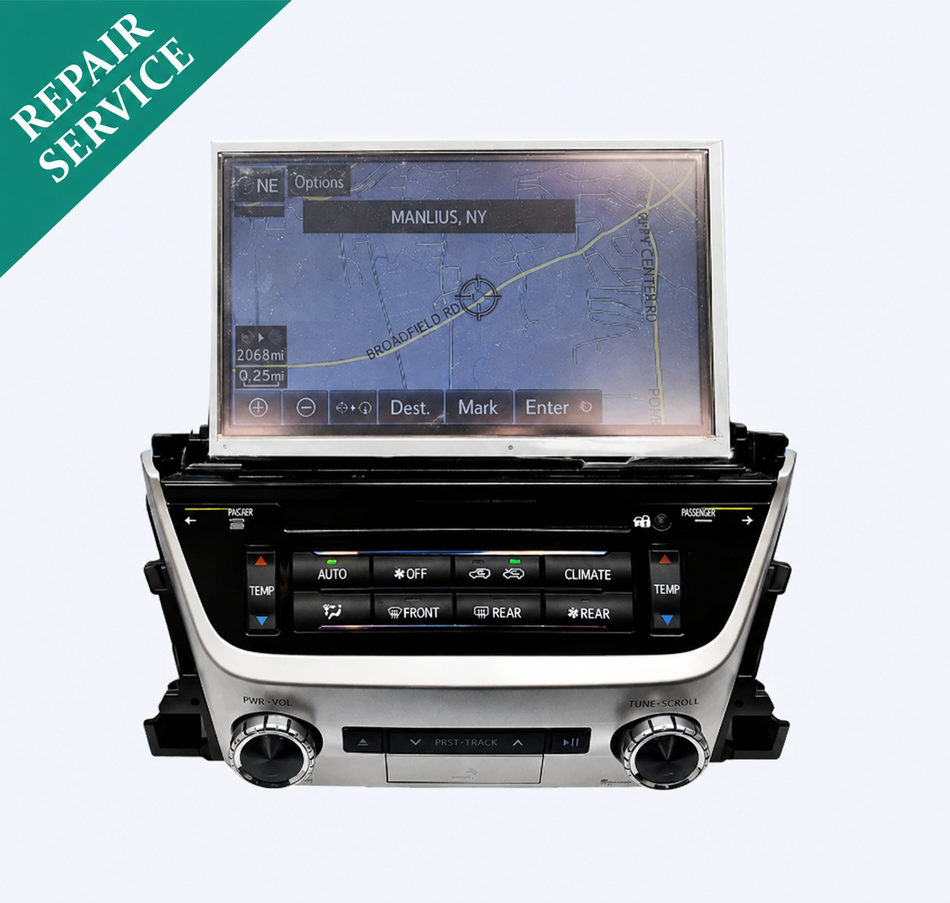 16-22 OEM Toyota Land Cruiser GPS Navigation Head Unit Repair Service GRACENOTE