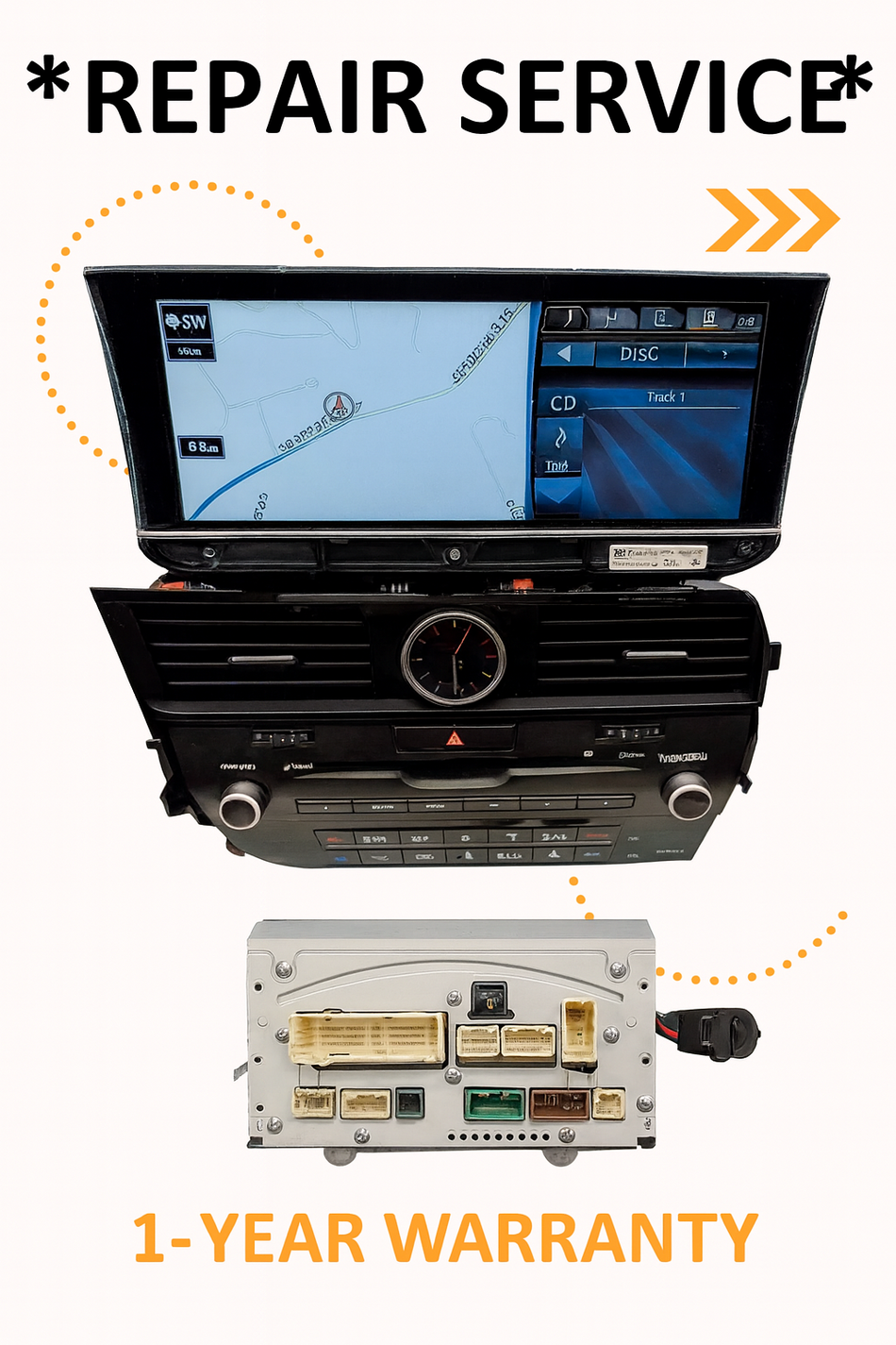 Lexus RX350 RX450 2016–2020 Navigation REPAIR SERVICE | OEM Gracenote Unit