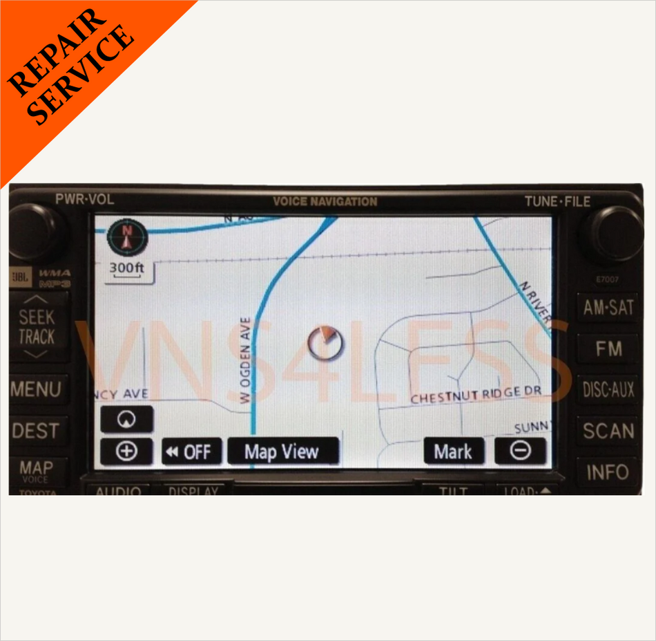 2006-2009 Toyota Sienna OEM GPS NAVIGATION SYTEM REPAIR SERVICE + WARRANTY
