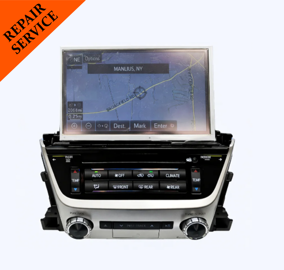 16-22 OEM Toyota Land Cruiser GPS Navigation Head Unit Repair Service GRACENOTE